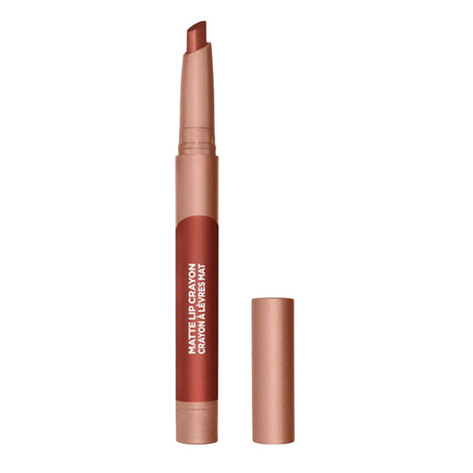 L'Oreal Paris Infallible Matte Lip Crayon in shade 509 Flirty Toffee, 1.3g with cap off