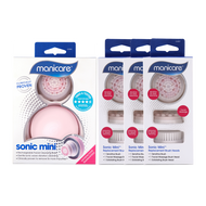 Manicare Sonic Mini Facial Cleanser & Replacement Brush Heads 3pk bundle