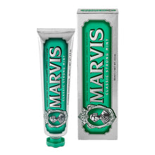 Load image into Gallery viewer, Marvis Classic Strong Mint Fluoride Toothpaste 85ml tube with matching box