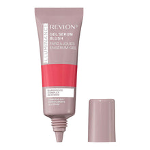 Load image into Gallery viewer, Revlon Illumiance Gel Serum Blush in 120 Striking Rose, 11ml tube with cap removed