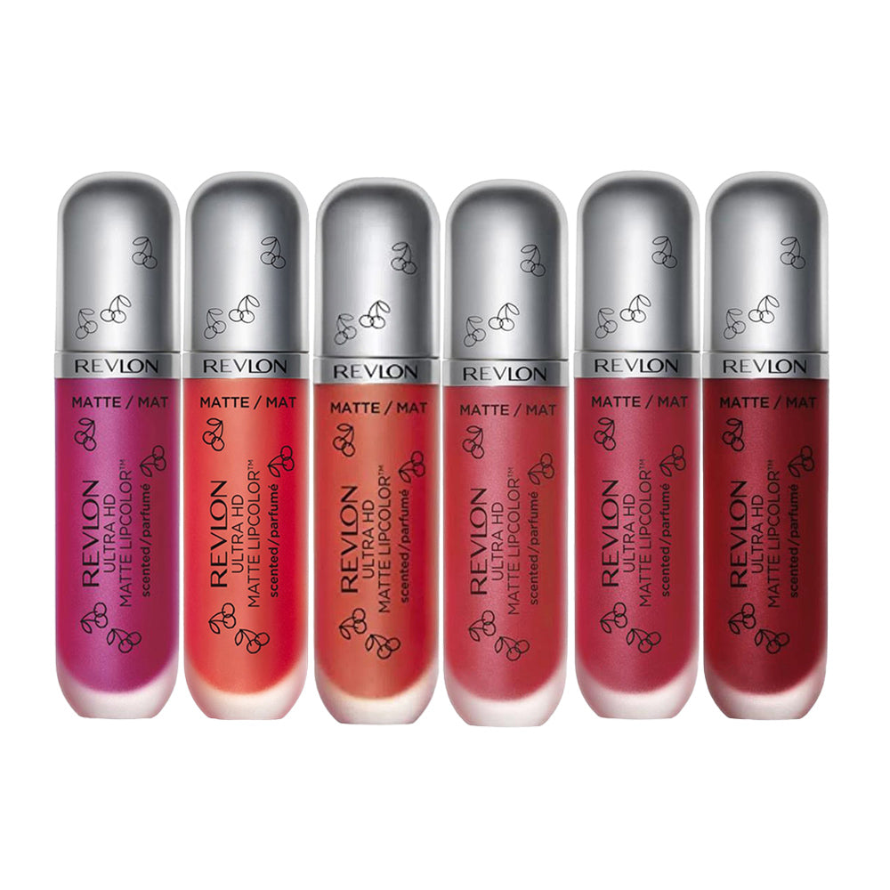 Revlon Ultra HD Matte Cherry Reds Lipcolor 5.9ml 6pc Collection