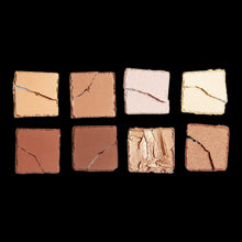 Load image into Gallery viewer, Revolution Beauty X Roxxsaurus Highlight & Contour Palette 20g swatch showing all shades