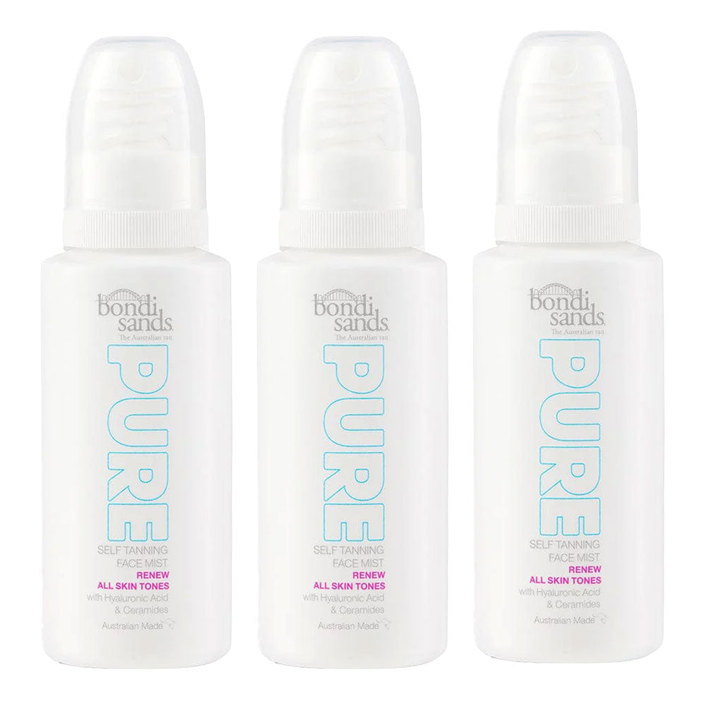 Bondi Sands Pure Self Tanning Face Mist - Renew 70ml - 3 pack
