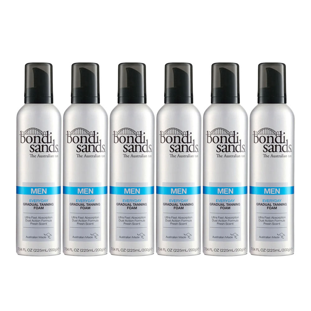 Bondi Sands Men Everyday Gradual Tanning Foam 225ml (200g) - 6 pack
