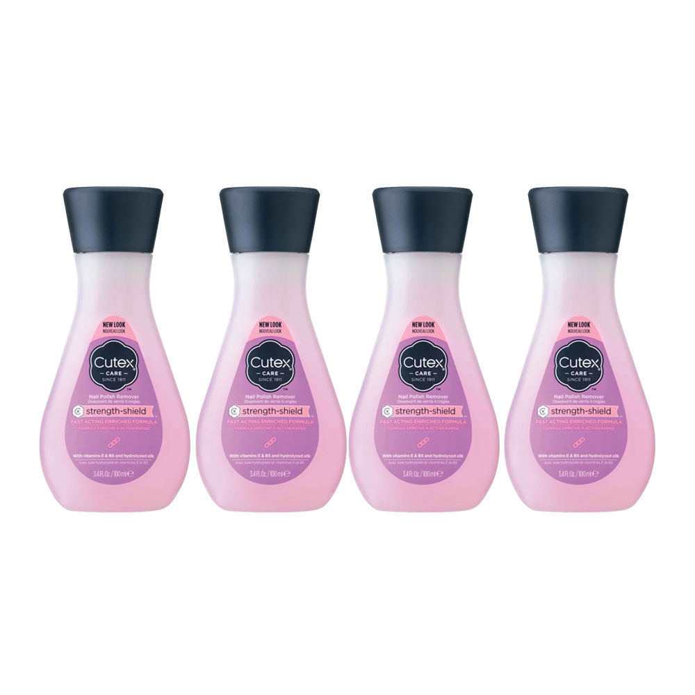 Cutex Nail Polish Remover STRENGTH SHIELD 100ml - 4 pack