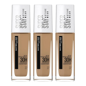 Maybelline Super Stay 30H Active Wear Foundation 30ml 32 GOLDEN - 3 pack