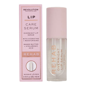 Makeup Revolution Rehab Overnight Lip Serum in clear, 4.6ml bottle