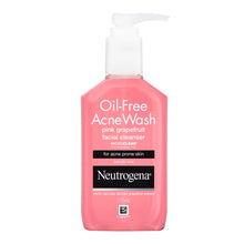 Load image into Gallery viewer, Neutrogena Oil-Free Acne Wash Pink Grapefruit facial cleanser in 175ml bottle
