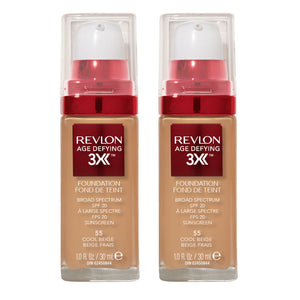 Revlon Age Defying 3X Foundation 30ml 55 COOL BEIGE - 2 pack