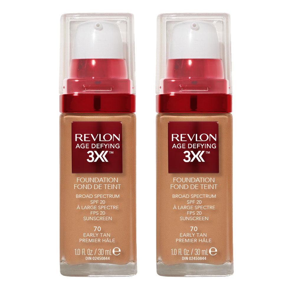 Revlon Age Defying 3X Foundation 30ml 70 EARLY TAN - 2 pack