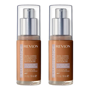 Revlon Illuminance Skin-Caring Foundation 30ml 417 WARM CARAMEL - 2 pack