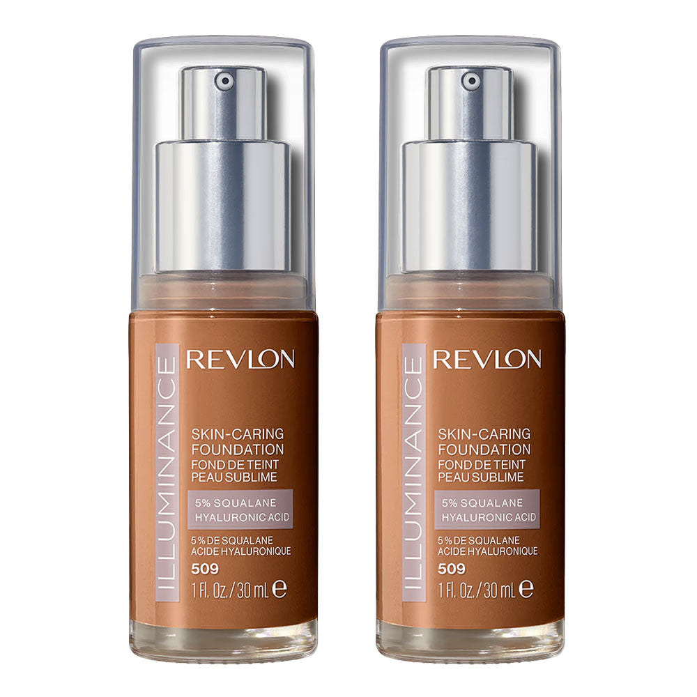 Revlon Illuminance Skin-Caring Foundation 30ml 509 SANDALWOOD - 2 pack