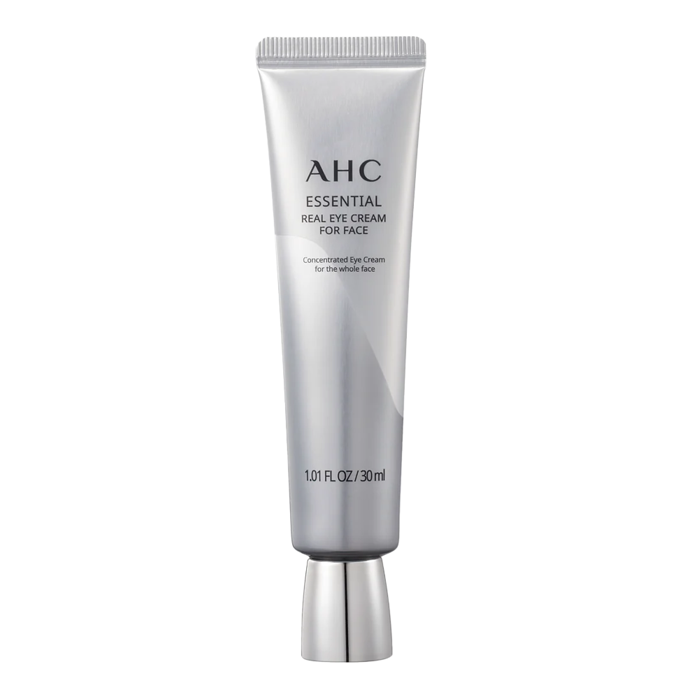 AHC Essential Real Eye Cream for Face 30ml front pack anti-aging hydrating eye and face cream Cosmetix Australia
