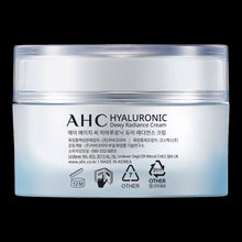 Load image into Gallery viewer, AHC Hyaluronic Dewy Radiance Cream 50ml back pack showing product details and usage instructions Cosmetix Australia
