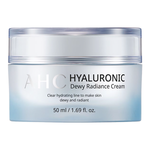 AHC Hyaluronic Dewy Radiance Cream 50ml front pack hydrating brightening face cream Cosmetix Australia