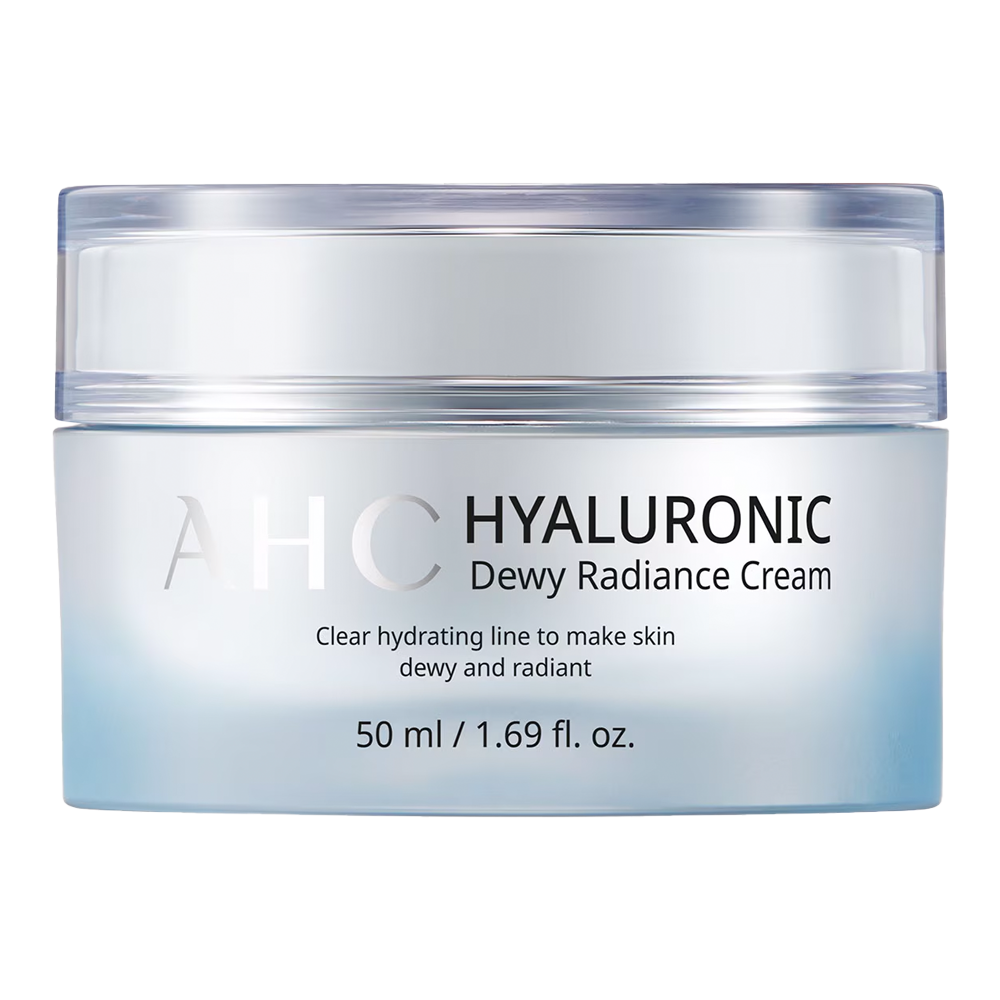 AHC Hyaluronic Dewy Radiance Cream 50ml front pack hydrating brightening face cream Cosmetix Australia