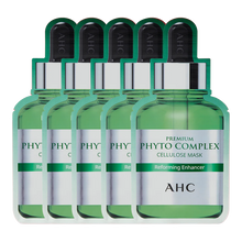 Load image into Gallery viewer, AHC Premium Phyto Complex Cellulose Mask Reforming Enhancer 27ml 5 pack front nourishing sheet masks Cosmetix Australia
