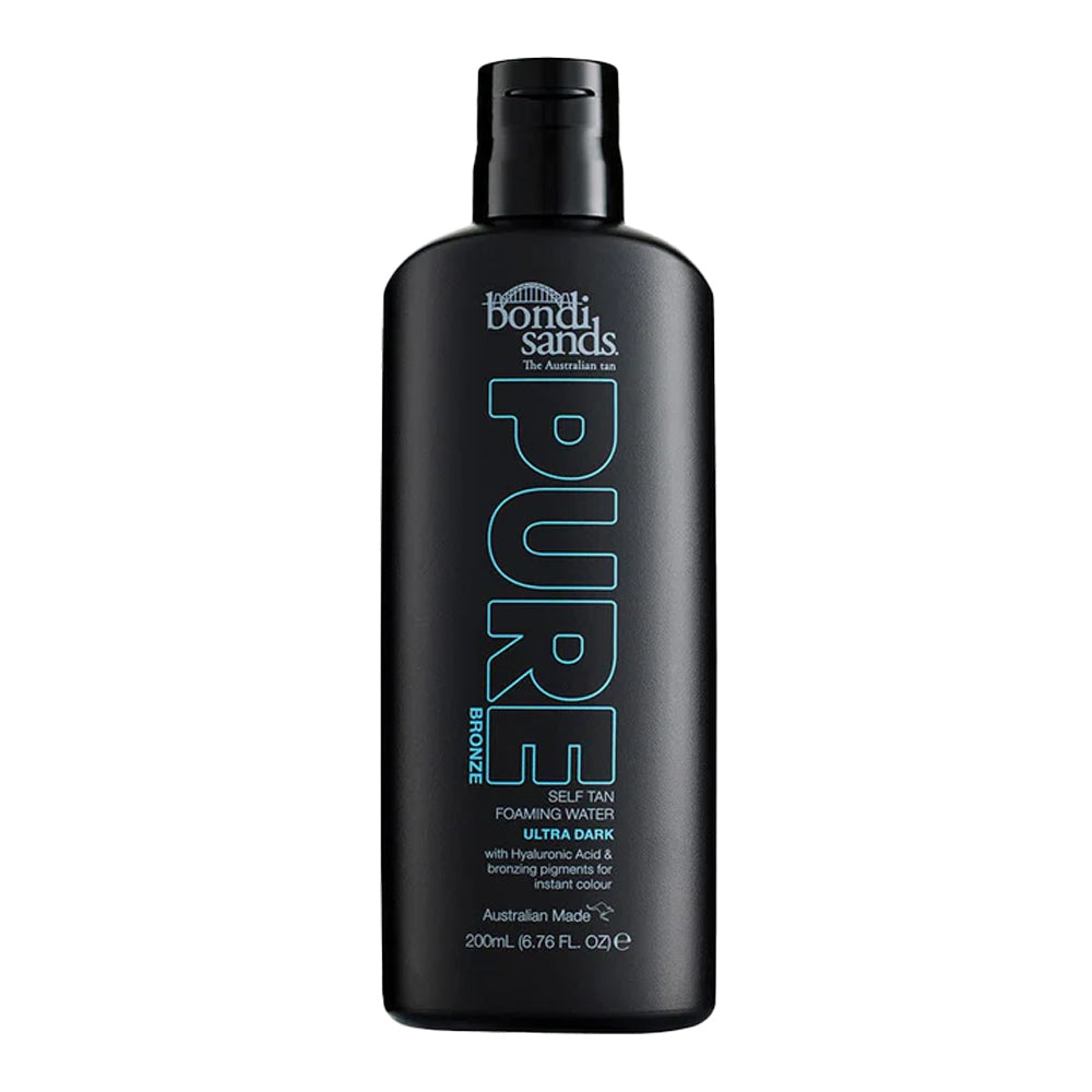 Bondi Sands Pure Bronze Self Tan Foaming Water ULTRA DARK 200ml self-tanning foam bottle