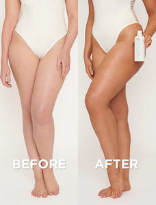 Bondi Sands Pure Self Tan Foaming Water Light Medium 200ml before after