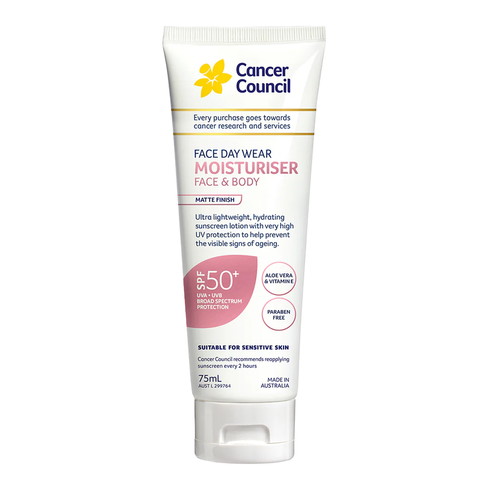 Cancer Council Face Day Wear Moisturiser Invisible Matte SPF 50+ 75ml