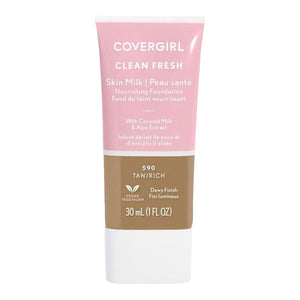 Covergirl Clean Fresh Skin Milk Nourishing Foundation 30ml 590 TAN - 30ml bottle in shade 590 TAN