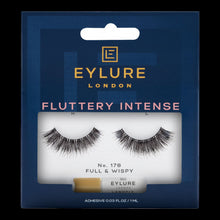 Load image into Gallery viewer, Eylure London FLUTTERY INTENSE Full &amp; Wispy No.178 false eyelashes in packaging
