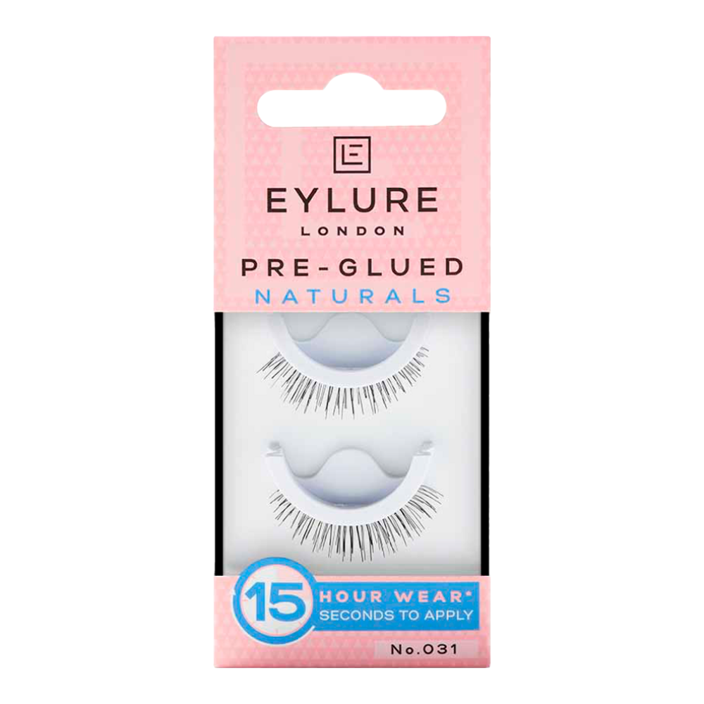 Eylure London NATURALS Pre-Glued No.031 false eyelashes on white background