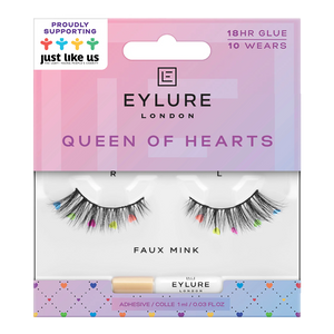 Eylure London PRIDE Faux Mink QUEEN OF HEARTS false eyelashes in striking design