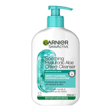 Load image into Gallery viewer, Garnier SkinActive Soothing Hyaluronic Aloe Cream Cleanser 250ml – hydrating cleanser with aloe vera Cosmetix Australia
