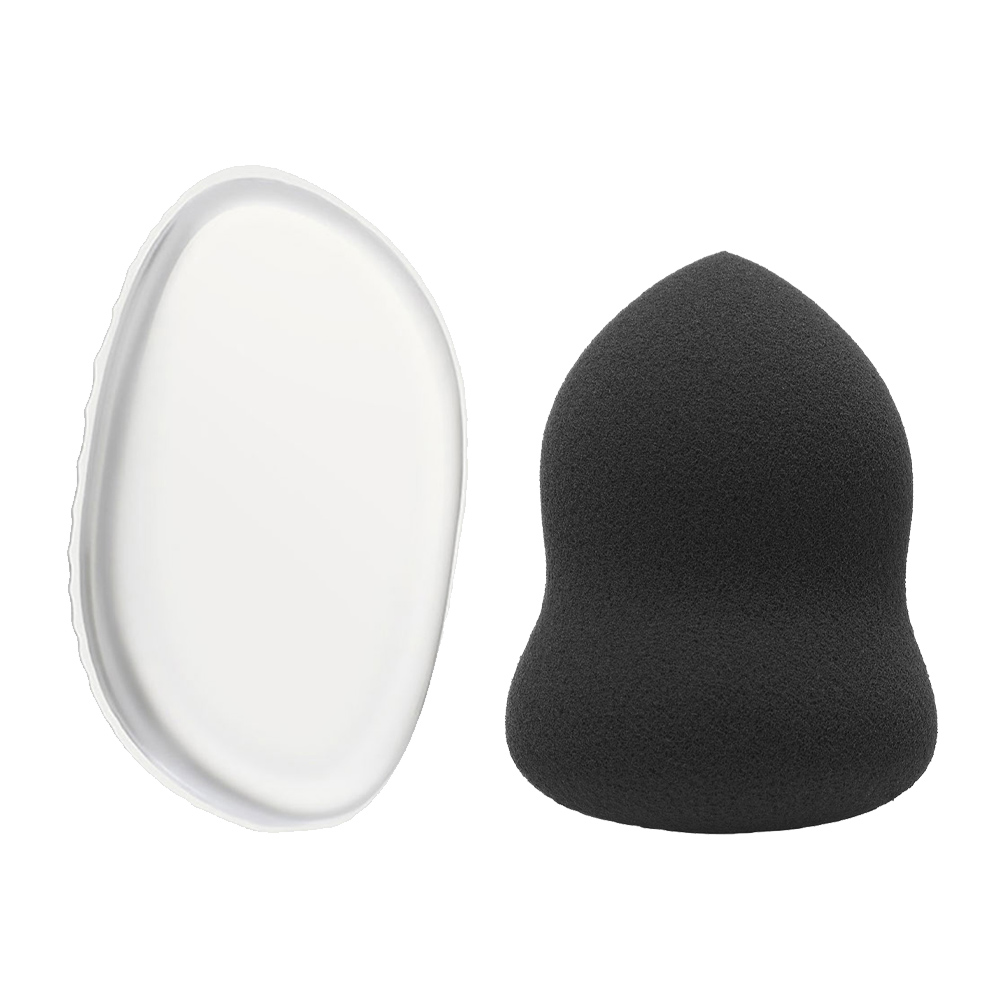 Hourglass beauty sponge set in black color, a set of sponges for makeup application