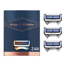 Load image into Gallery viewer, King C. Gillette Neck Razor 3 blades showcasing 3 blade design
