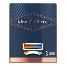 Load image into Gallery viewer, King C. Gillette Neck Razor 3 blades grooming tool in black handle
