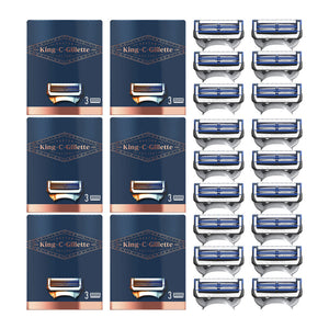 King C. Gillette Neck Razor blade refills - 18 pack - Replacement Blades for Neck Razor