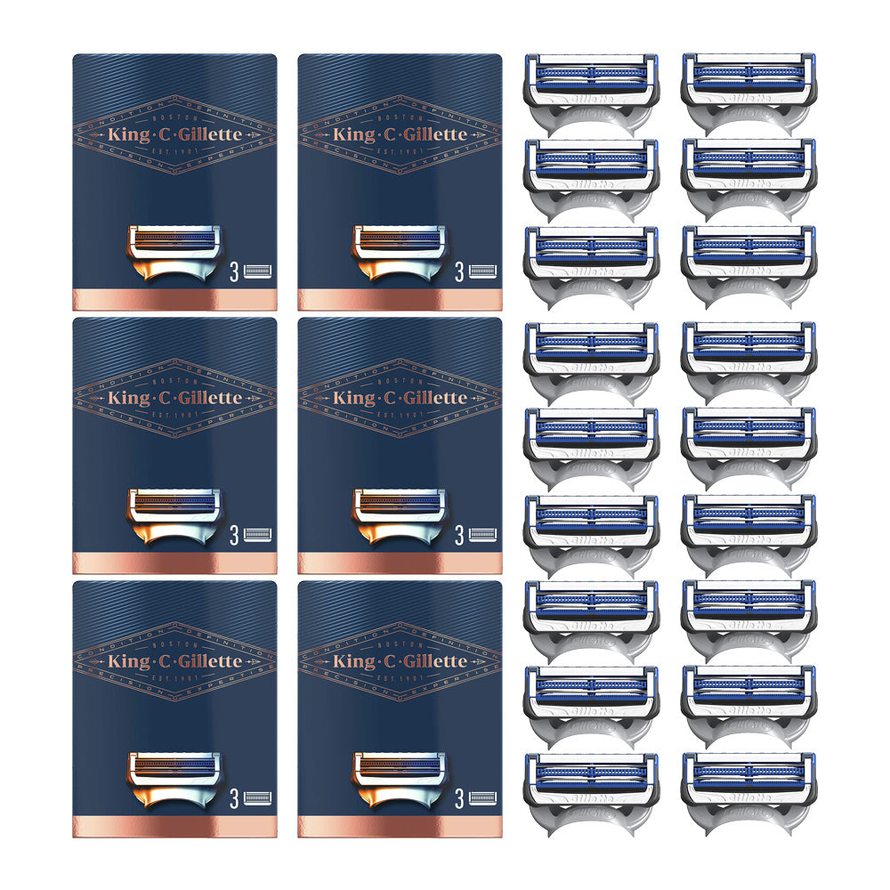 King C. Gillette Neck Razor blade refills - 18 pack - Replacement Blades for Neck Razor