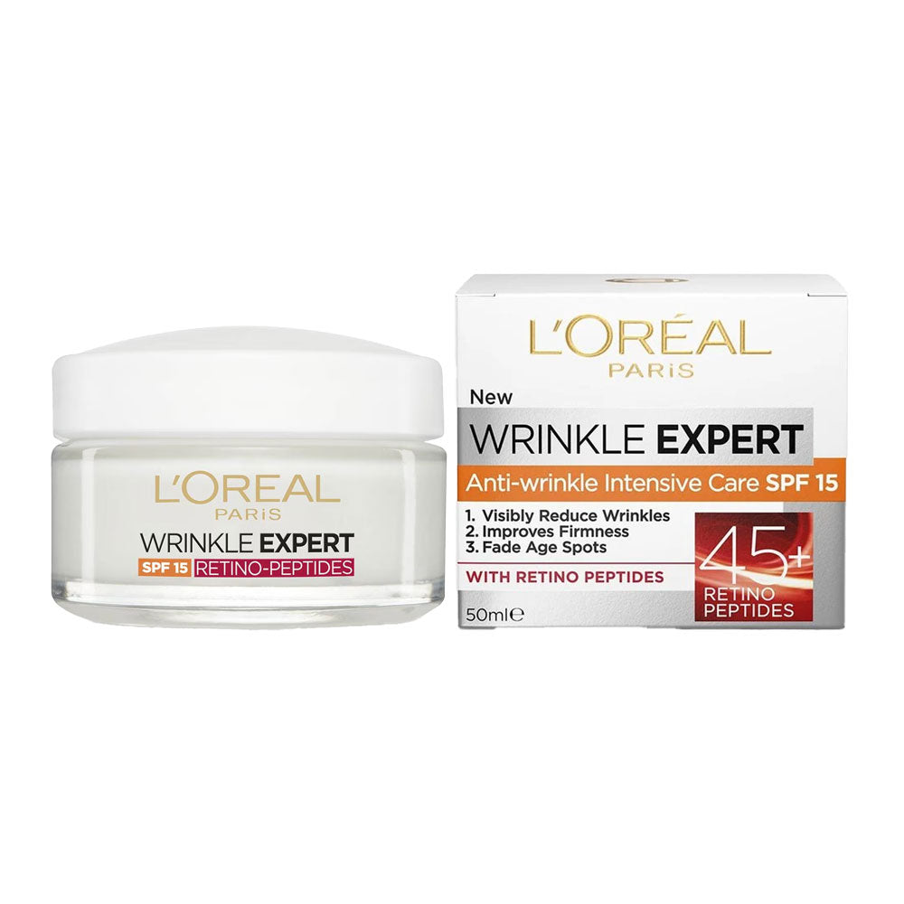 L'Oreal Wrinkle Expert Anti-Wrinkle Intensive Care SPF 15 50ml - face cream for smooth, youthful skin by Cosmetix Australia