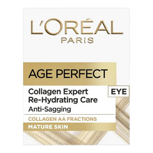 Load image into Gallery viewer, L’Oréal Age Perfect Collagen Expert Re-Hydrating Eye Cream 15ml – anti-ageing eye care with collagen at Cosmetix Australia
