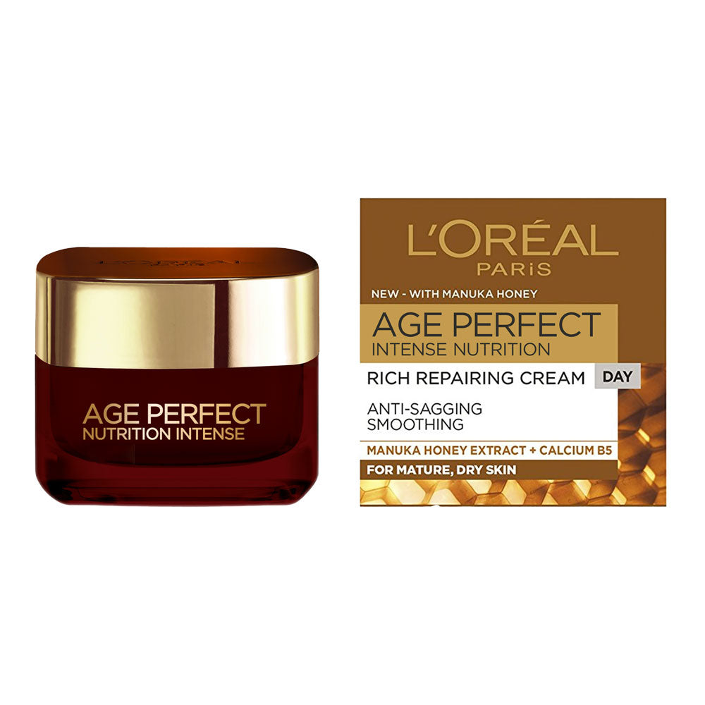L’Oréal Age Perfect Rich Repairing Day Cream 50ml – nourishing anti-ageing face cream for mature skin at Cosmetix Australia