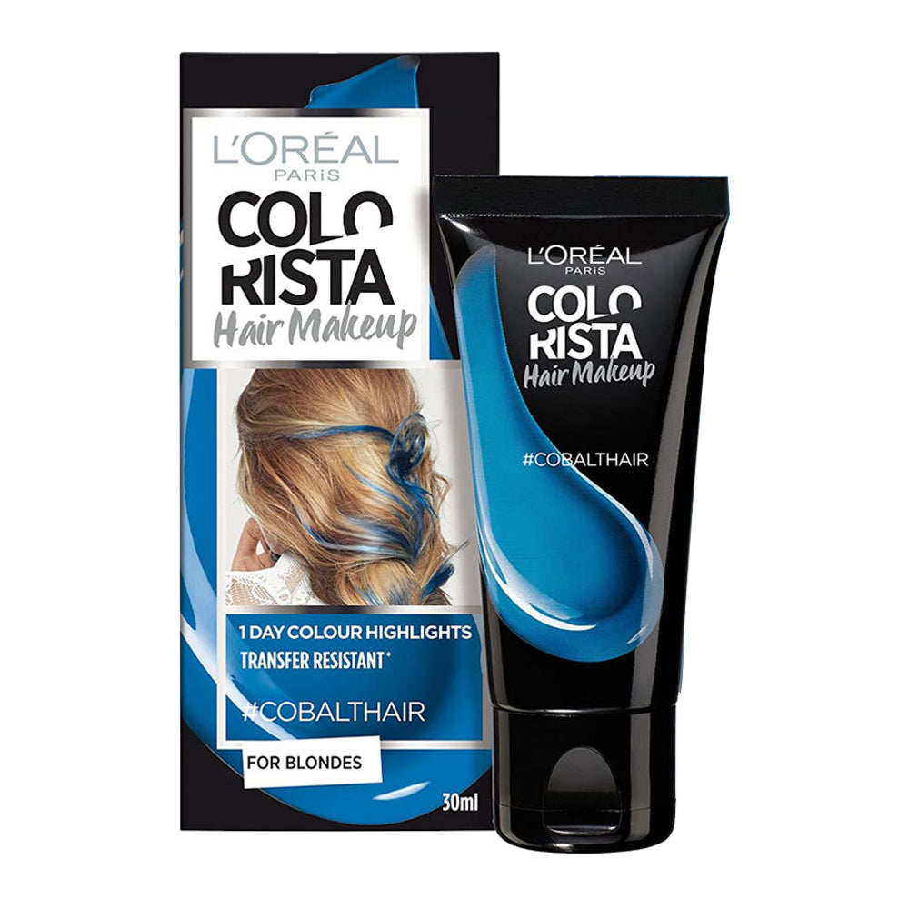 L'Oreal Colorista Hair Makeup 1 Day Colour Highlights in Cobalt Blue for temporary hair color change