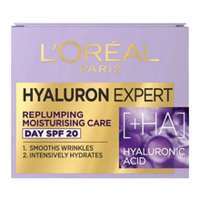 Load image into Gallery viewer, L’Oréal Hyaluron Expert Day Cream SPF 20 50ml box – packaging of hydrating replumping face cream at Cosmetix Australia
