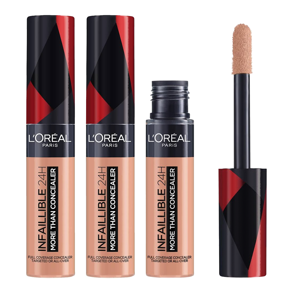 L'Oreal Infallible 24H More Than Concealer 11ml 331 LATTE - 3 pack, 3 pack of L'Oreal Infallible 24H More Than Concealer in Latte shade