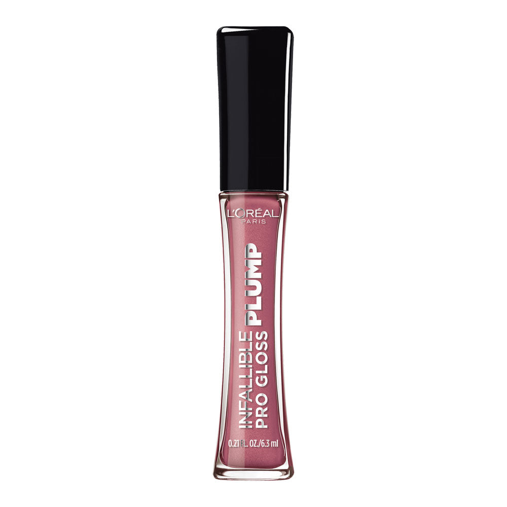 L'Oreal Infallible Pro Gloss Plump 6.3ml 606 MAUVE GLOW lip gloss bottle in mauve color