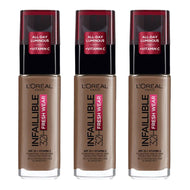 L'Oreal Infallible 32HR Fresh Wear Foundation 30ml 365 DEEP GOLDEN - 3 pack