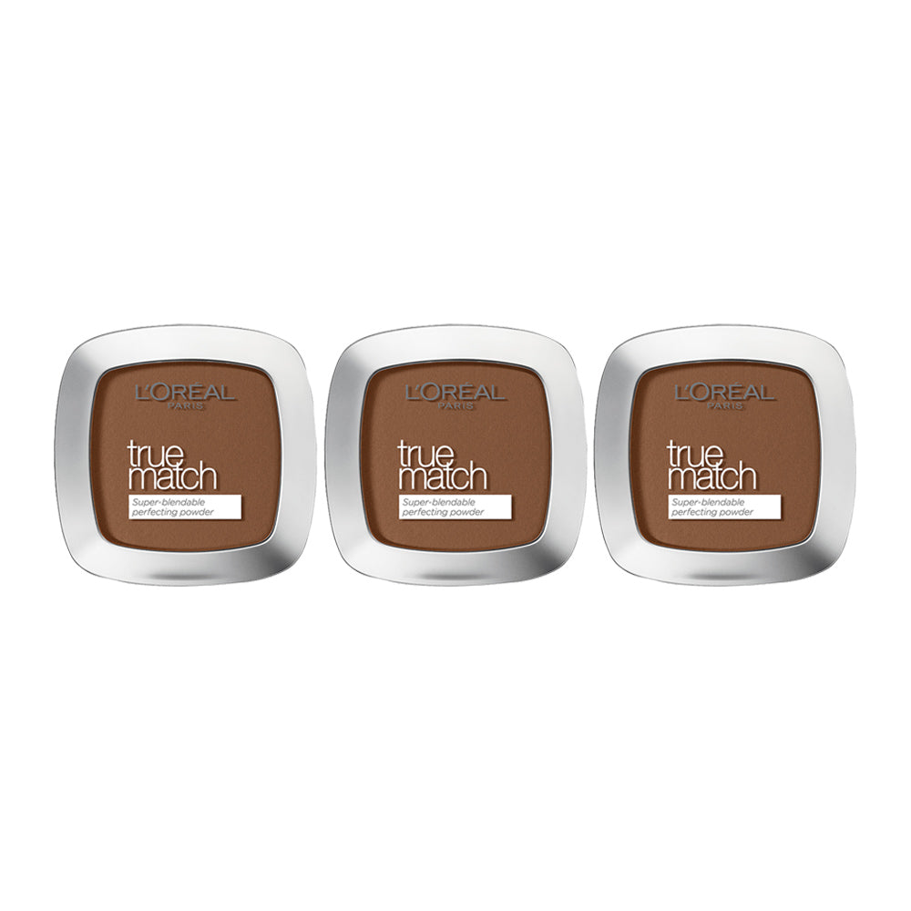 L'Oreal True Match Powder 9g 9N DEEP NEUTRAL - 3 pack makeup compact