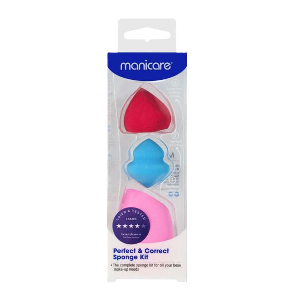 Manicare Perfect & Correct 3pc Sponge Kit makeup sponges set