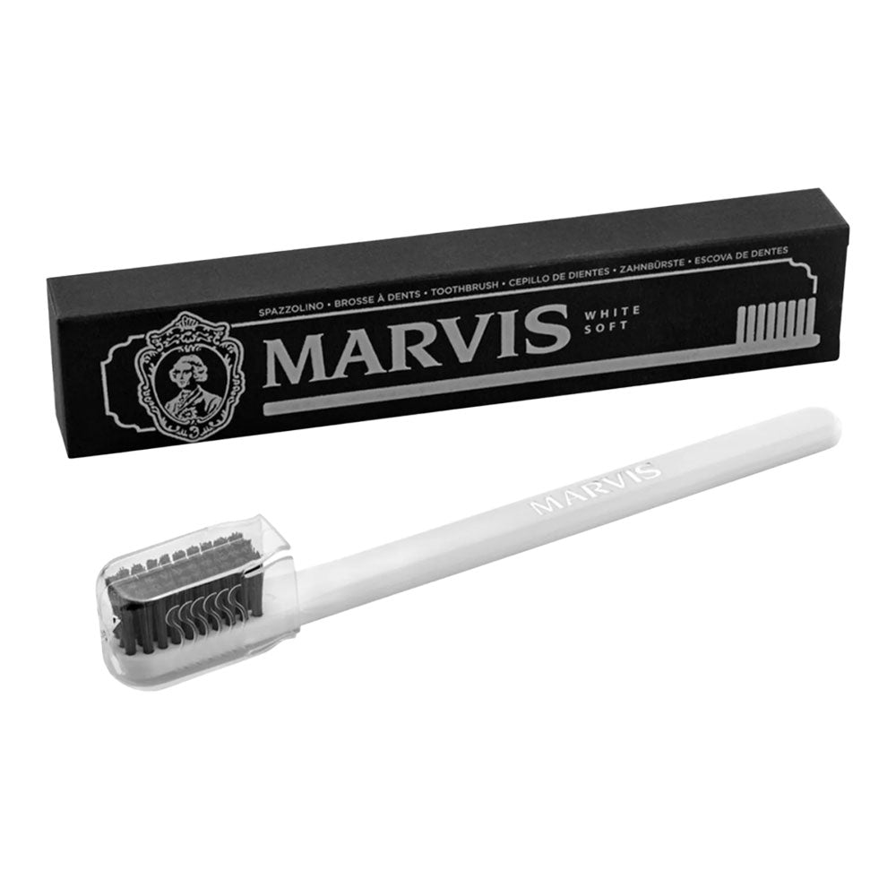 Marvis toothbrush with medium bristles in white