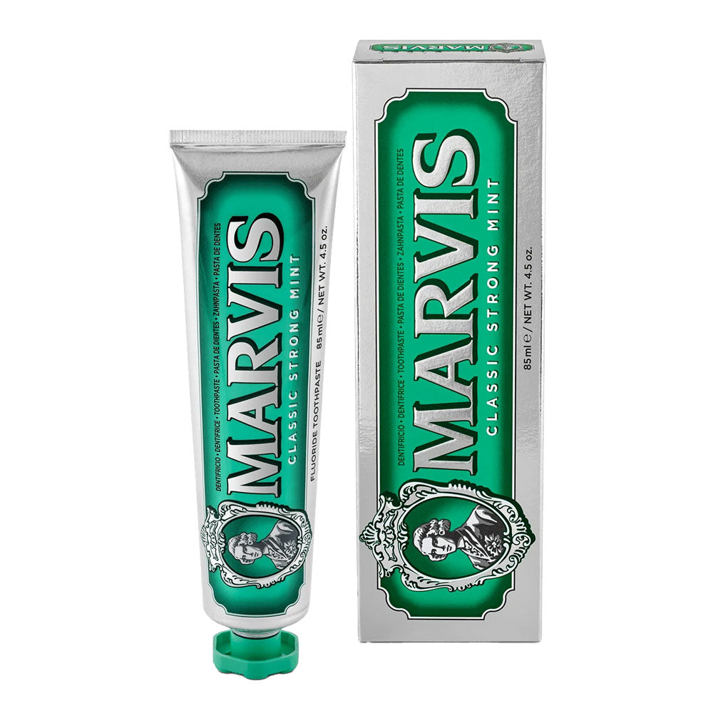 Marvis Classic Strong Mint Fluoride Toothpaste 85ml tube with matching box