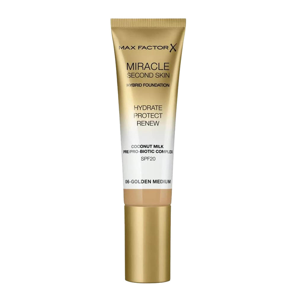 Max Factor Miracle Second Skin Hybrid Foundation 30ml 06 GOLDEN MEDIUM
