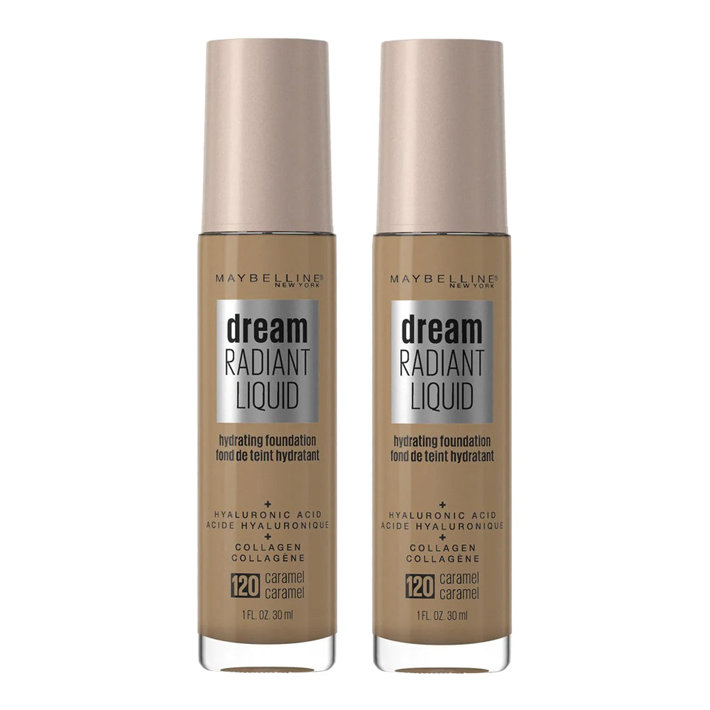 Maybelline Dream Radiant Liquid Foundation 30ml 120 CARAMEL - 2 pack