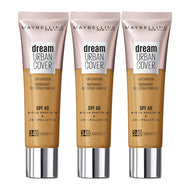 Maybelline Dream Urban Cover Makeup SPF40 30ml 340 CAPPUCCINO - 3 pack