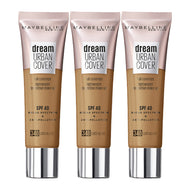 Maybelline Dream Urban Cover Makeup SPF40 30ml 348 CAFE AU LAIT - 3 pack